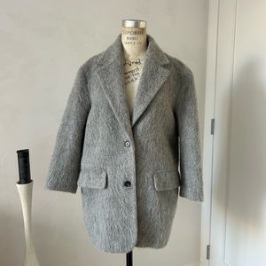 &other Stories Oversized Gray Alpaca Blazer Coat  US 8